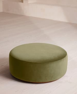 Aline Ottoman - Velvet - Lichen - US - Hover Image