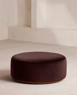 Aline Ottoman - Velvet - Aubergine - UK - Listing Image