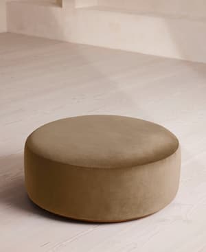 Aline Ottoman - Velvet - Truffle - UK - Hover Image