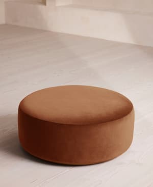 Aline Ottoman - Velvet - Cinnamon - UK - Hover Image