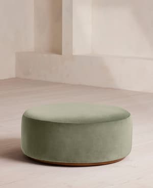 Aline Ottoman - Velvet - Seafoam - UK - Listing Image