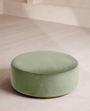 Aline Ottoman - Velvet - Seafoam - UK - Hover Image