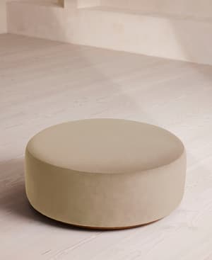 Aline Ottoman - Velvet - Oyster - UK - Hover Image