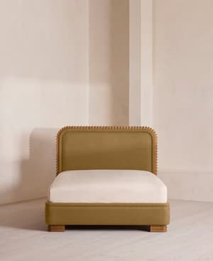 Angus Bed - King - Linen - Ochre - US - Hover Image