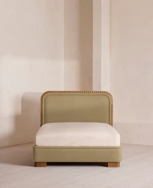 Angus Bed - King - Linen - Wheat - US - Hover Image
