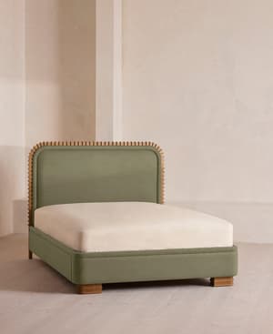 Angus Bed - King - Linen - Sage - US - Listing Image