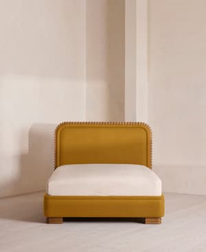 Angus Bed - King - Linen - Turmeric - UK - Hover Image