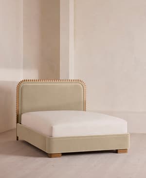 Angus Bed - King - Velvet - Oyster - UK - Listing Image
