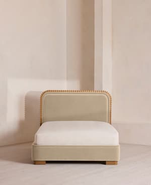 Angus Bed - King - Velvet - Oyster - UK - Hover Image