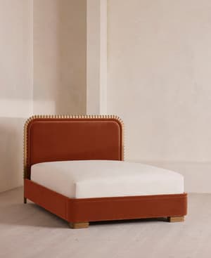 Angus Bed - King - Velvet - Rust - Listing Image