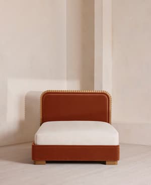 Angus Bed - King - Velvet - Rust - US - Hover Image