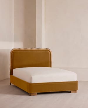 Angus Bed - Super king - Velvet - Mustard - Listing Image