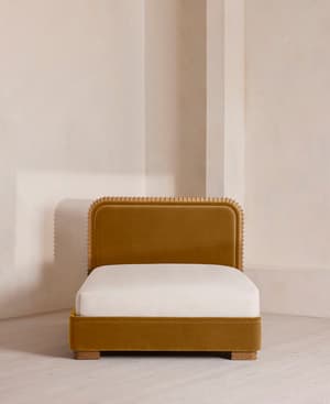 Angus Bed - King - Velvet - Mustard - US - Hover Image