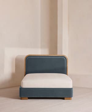 Angus Bed - King - Velvet - Grey Blue - US - Hover Image