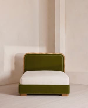 Angus Bed - King - Velvet - Olive - US - Hover Image