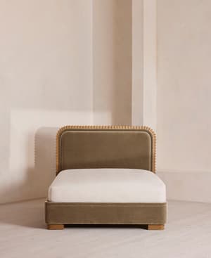 Angus Bed - King - Velvet - Truffle - UK - Hover Image