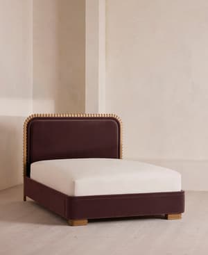 Angus Bed - King - Velvet - Aubergine - US - Listing Image