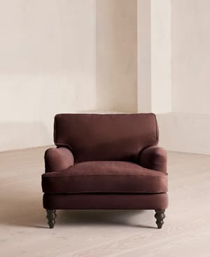 Arundel Loveseat - Velvet - Aubergine - Hover Image
