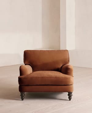 Arundel Loveseat - Velvet - Cinnamon - Hover Image