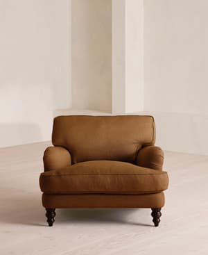 Arundel Loveseat - Linen - Terracotta - Hover Image