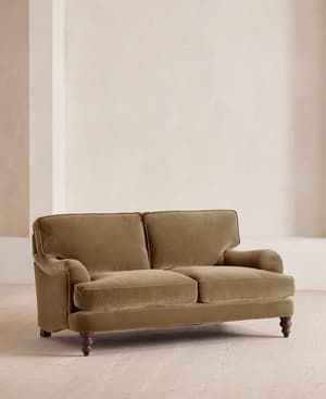 Arundel Two Seater Sofa - Velvet - Truffle - Hover Image