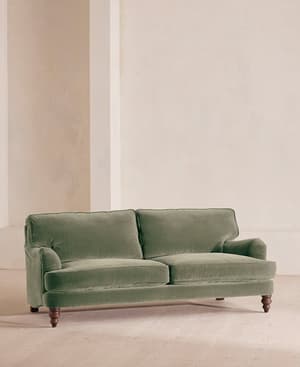 Arundel Three Seater Sofa - Velvet - Seafoam - Hover Image