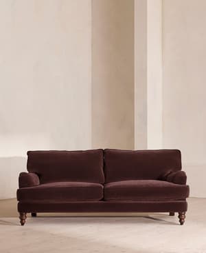 Arundel Three Seater Sofa - Velvet - Aubergine - Listing Image