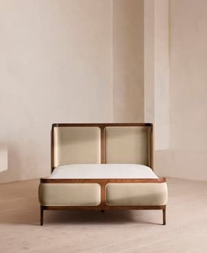 Belsa Bed - Queen - Velvet - Oyster - US - Hover Image