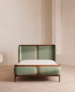 Belsa Bed - Queen - Velvet - Seafoam - US - Hover Image