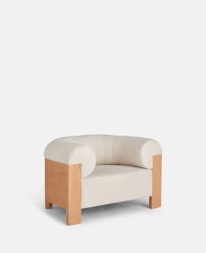 Eldon Armchair - Oak - Boucle Natural - US - Hover Image