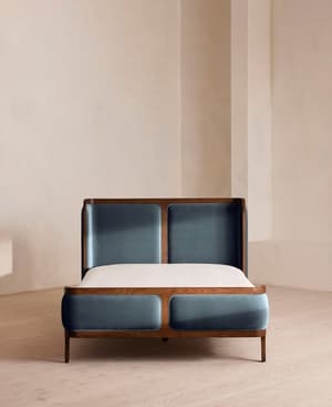 Belsa Bed - King - Velvet - Grey Blue - Hover Image