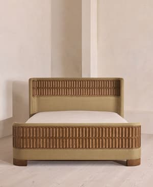 Devon Bed - Queen - Linen - Wheat - US - Hover Image