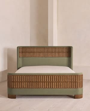 Devon Bed - Queen - Linen - Sage - US - Hover Image