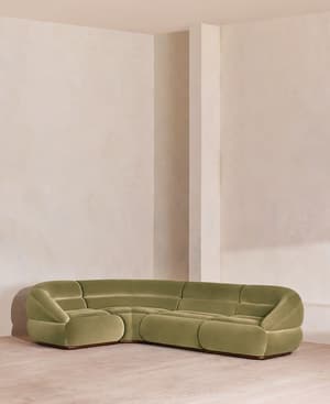 Edison Modular Sofa - L-Shape Sofa - Velvet - Lichen UK - Listing Image