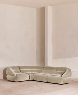 Edison Modular Sofa - L-Shape Sofa - Velvet - Oyster UK - Listing Image