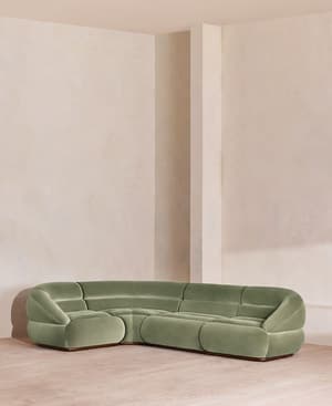 Edison Modular Sofa - L-Shape Sofa - Velvet - Seafoam UK - Listing Image