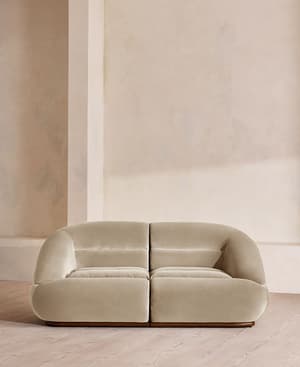 Edison Modular Sofa - Three Seater - Velvet - Oyster UK - Listing Image
