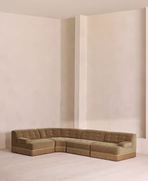 Elowen Modular Sofa - L-Shape Sofa - Velvet - Truffle - UK - Listing Image