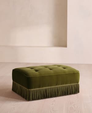 Elowen Ottoman - Velvet - Olive - UK - Listing Image