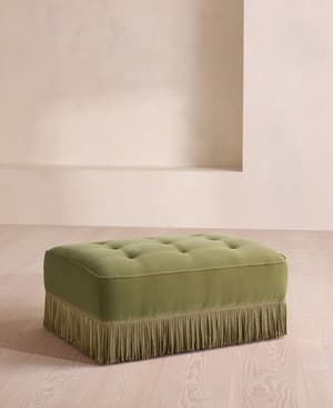 Elowen Ottoman - Velvet - Lichen - US - Listing Image