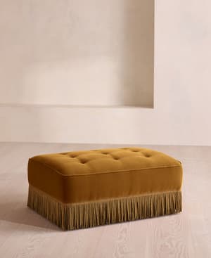 Elowen Ottoman - Velvet - Mustard - UK - Listing Image