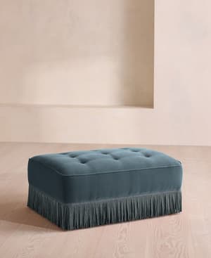 Elowen Ottoman - Velvet - Grey Blue - UK - Listing Image