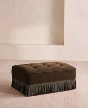Elowen Ottoman - Velvet - Chocolate - US - Listing Image