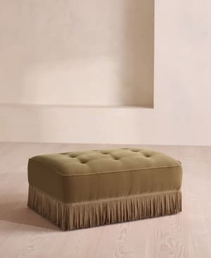 Elowen Ottoman - Velvet - Truffle - UK - Listing Image