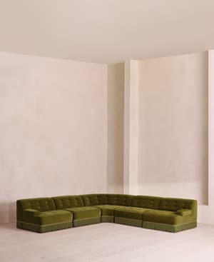 Elowen Modular Sofa - Corner Sofa - Velvet - Olive UK - Listing Image