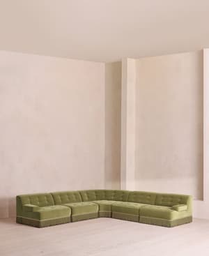 Elowen Sectional Sofa - Corner Sofa - Velvet - Lichen US - Listing Image