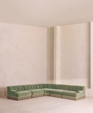 Elowen Modular Sofa - Corner Sofa - Velvet - Seafoam - UK - Listing Image