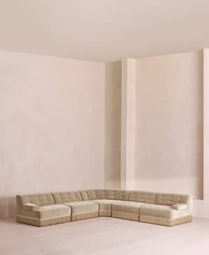 Elowen Modular Sofa - Corner Sofa - Velvet - Oyster - UK - Listing Image