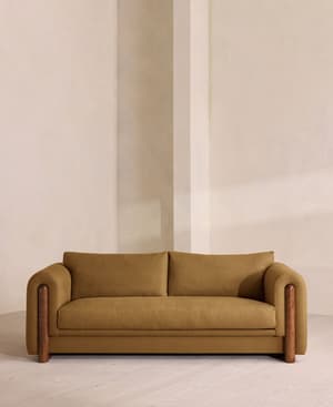 Farrell Three Seater Sofa - Linen - Ochre - UK - Listing Image
