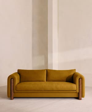 Farrell Three Seater Sofa - Linen - Turmeric - UK - Listing Image